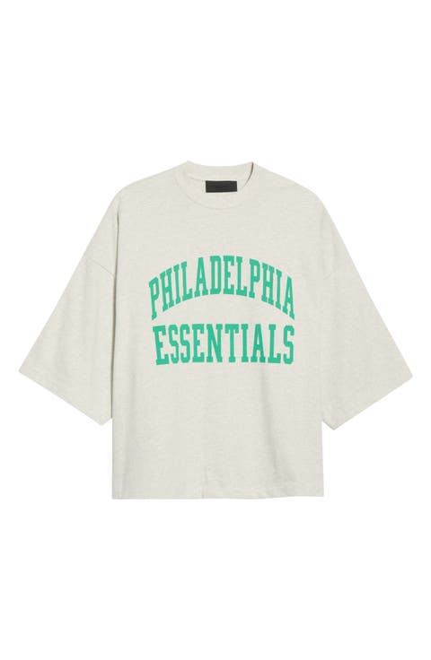 Philadelphia Eagles Merch Oversize Cotton Graphic T-Shirt