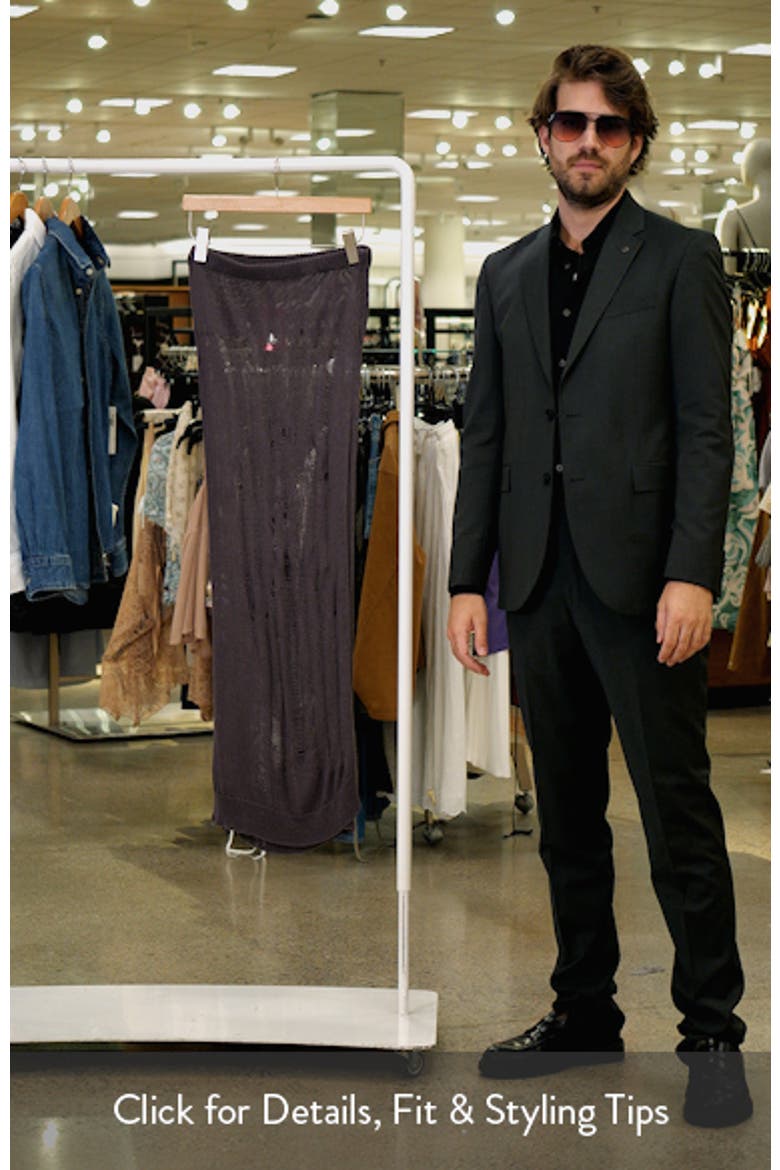 Jaynie Distressed Open Knit Maxi Skirt video
