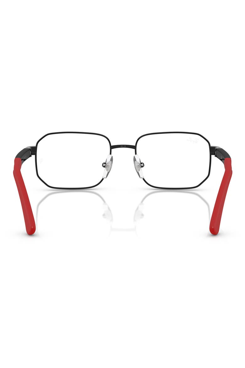 Kids' 48mm Irregular Optical Glasses, Alternate, color, BLACK