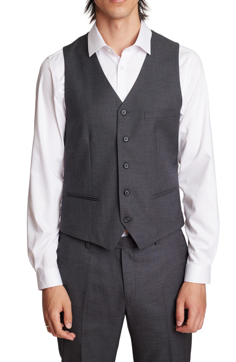 PAISLEY & GRAY Eaton Modern Fit Vest, Main, color, Charcoal Shark