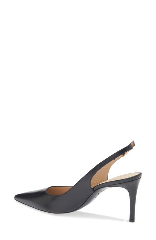 Stuart Weitzman Stuart Power 75 Pointed Toe Slingback Pump In Black