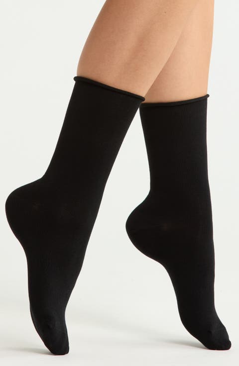 Assorted 4-Pack Roll Top Crew Socks