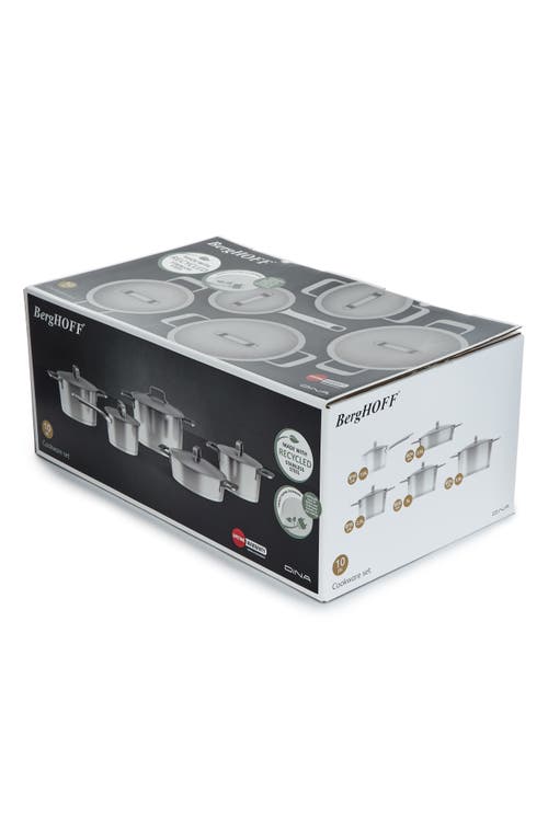 Berghoff Dina Meta 10-piece Cookware Set In Silver