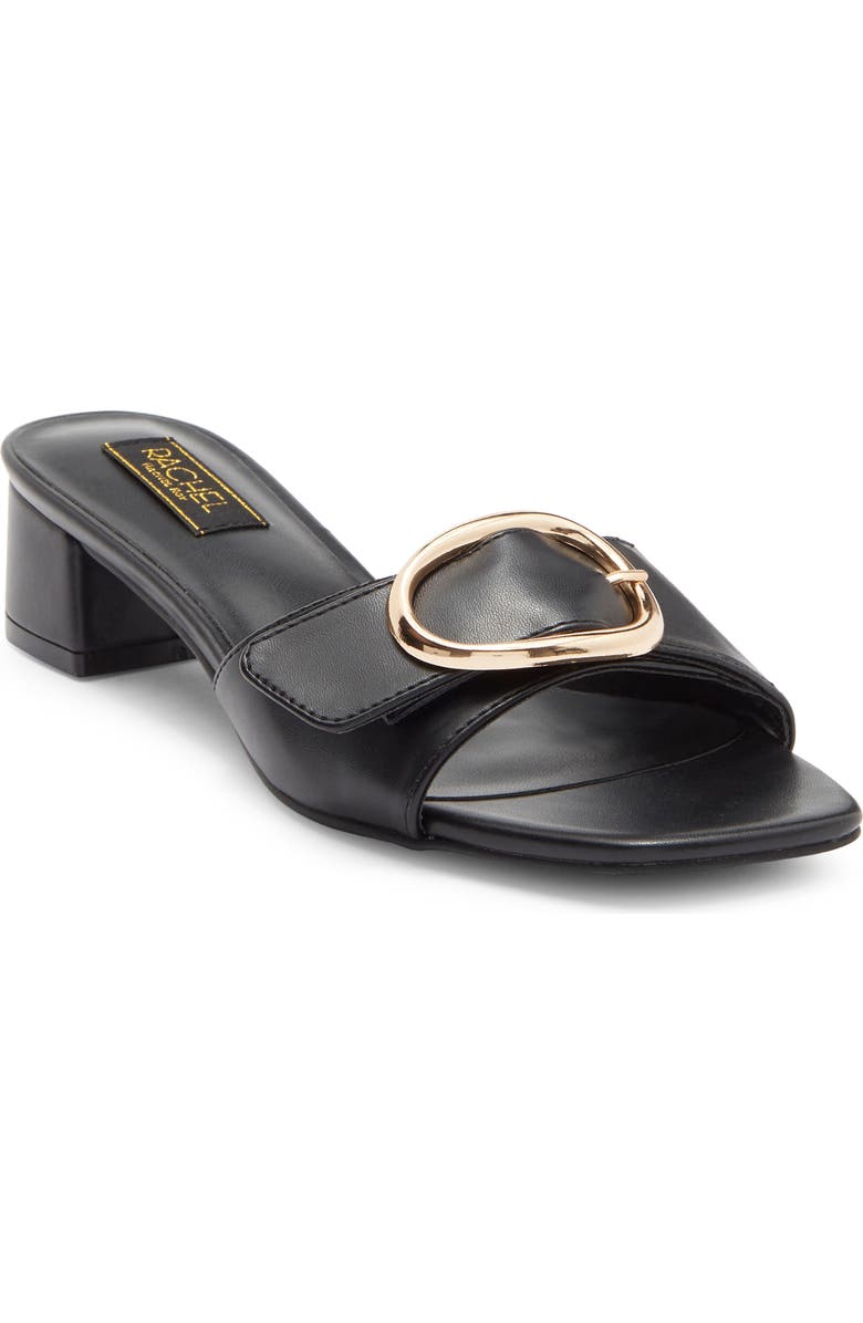 RACHEL Rachel Roy Sarah Block Heel Slide Sandal, Main, color, Black