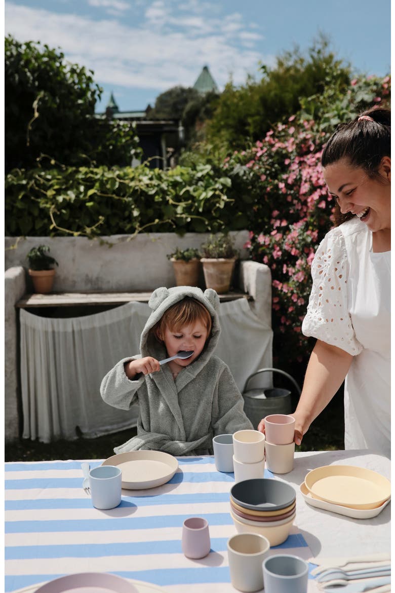 Bear Organic Cotton Terry Robe, Alternate, color, MOSS
