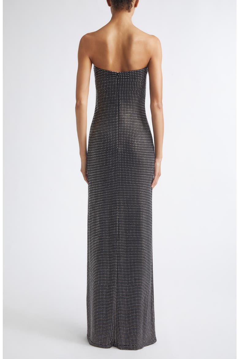 Strapless High-Low Bodycon Dress, Alternate, color, BLACK