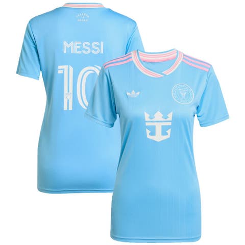 Women's adidas Originals Lionel Messi Blue Inter Miami CF 2025 Third Replica Player Jersey