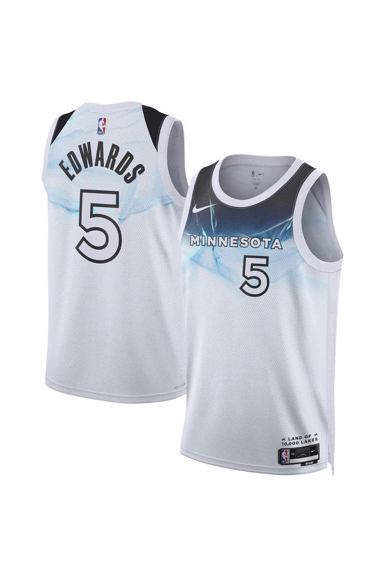Unisex Nike Anthony Edwards White Minnesota Timberwolves 2024/25 Swingman Player Jersey - City Edition, Alternate, color, White