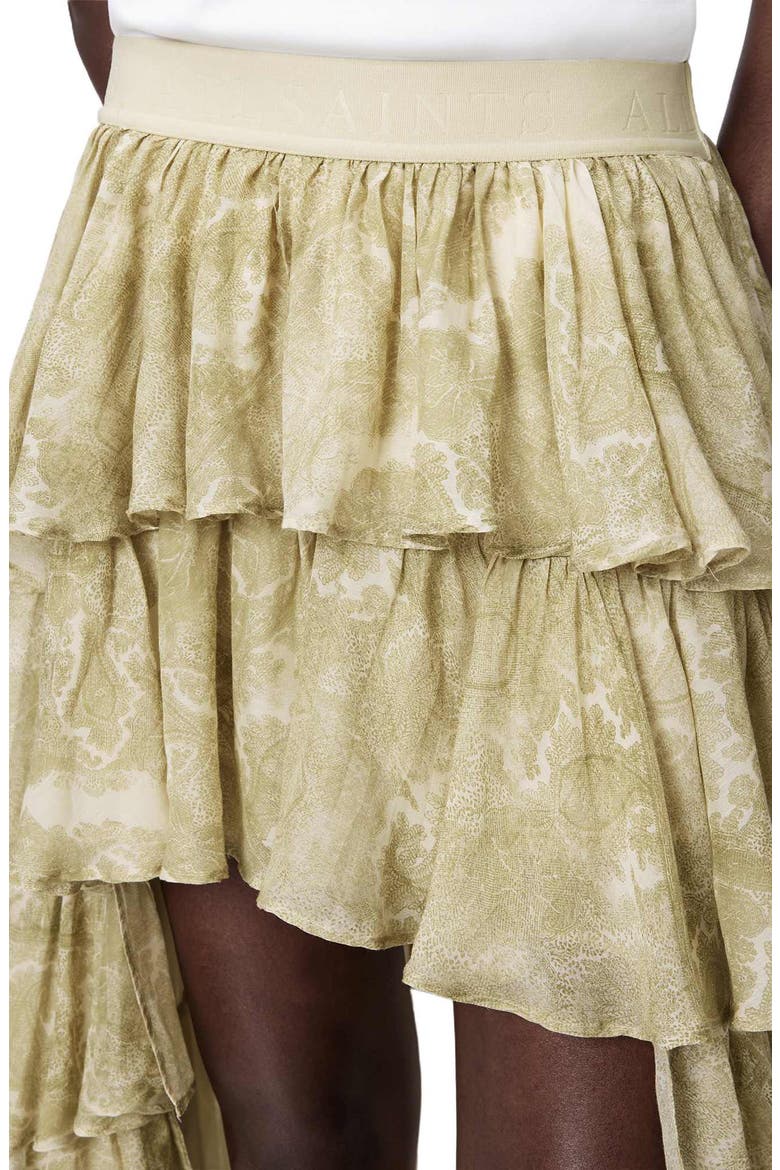Cavarly High-Low Maxi Skirt, Alternate, color, JOANNE GOLD GREEN