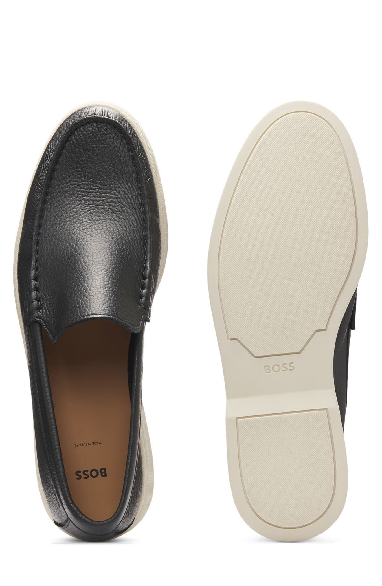 Sienne Moc Toe Slip-On Loafer, Alternate, color, BLK