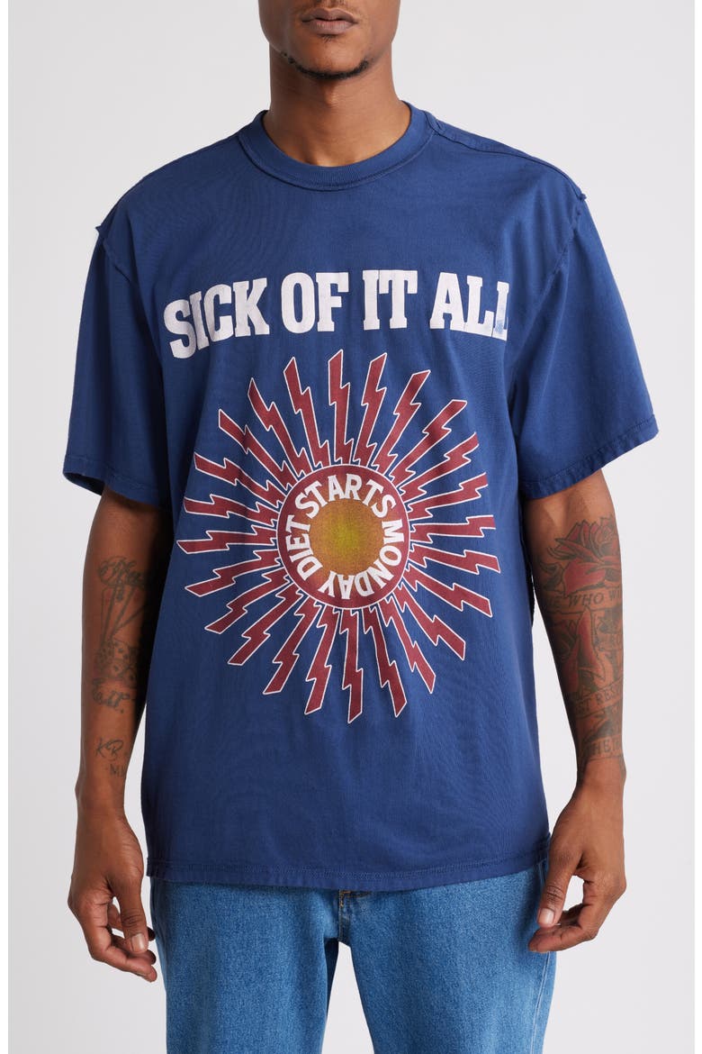 Sick of it All Graphic T-Shirt, Main, color, NAVY