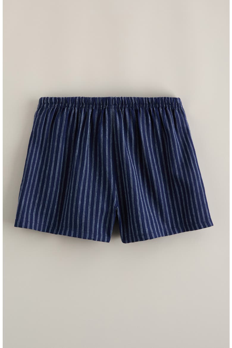 Kids' Linen Blend Drawstring Shorts, Alternate, color, NAVY MEDIEVAL JANIE STRIPE