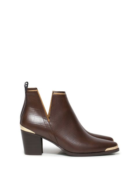 Austin Croc Embossed Ankle Boot