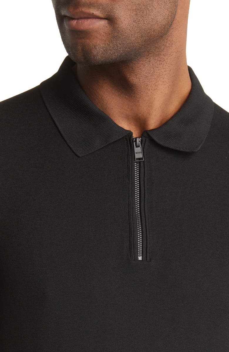 BOSS Luno Long Sleeve Quarter Zip Polo, Alternate, color, 