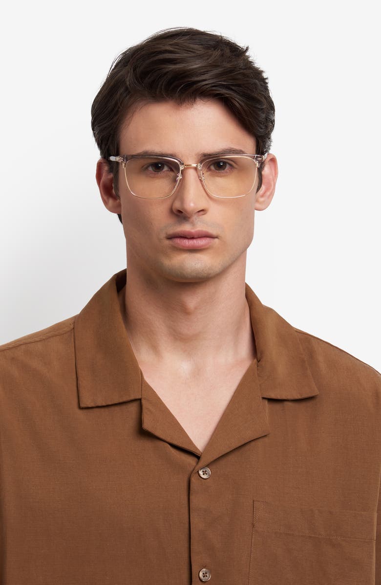 David Beckham Eyewear 54mm Rectangular Optical Glasses, Alternate, color, 