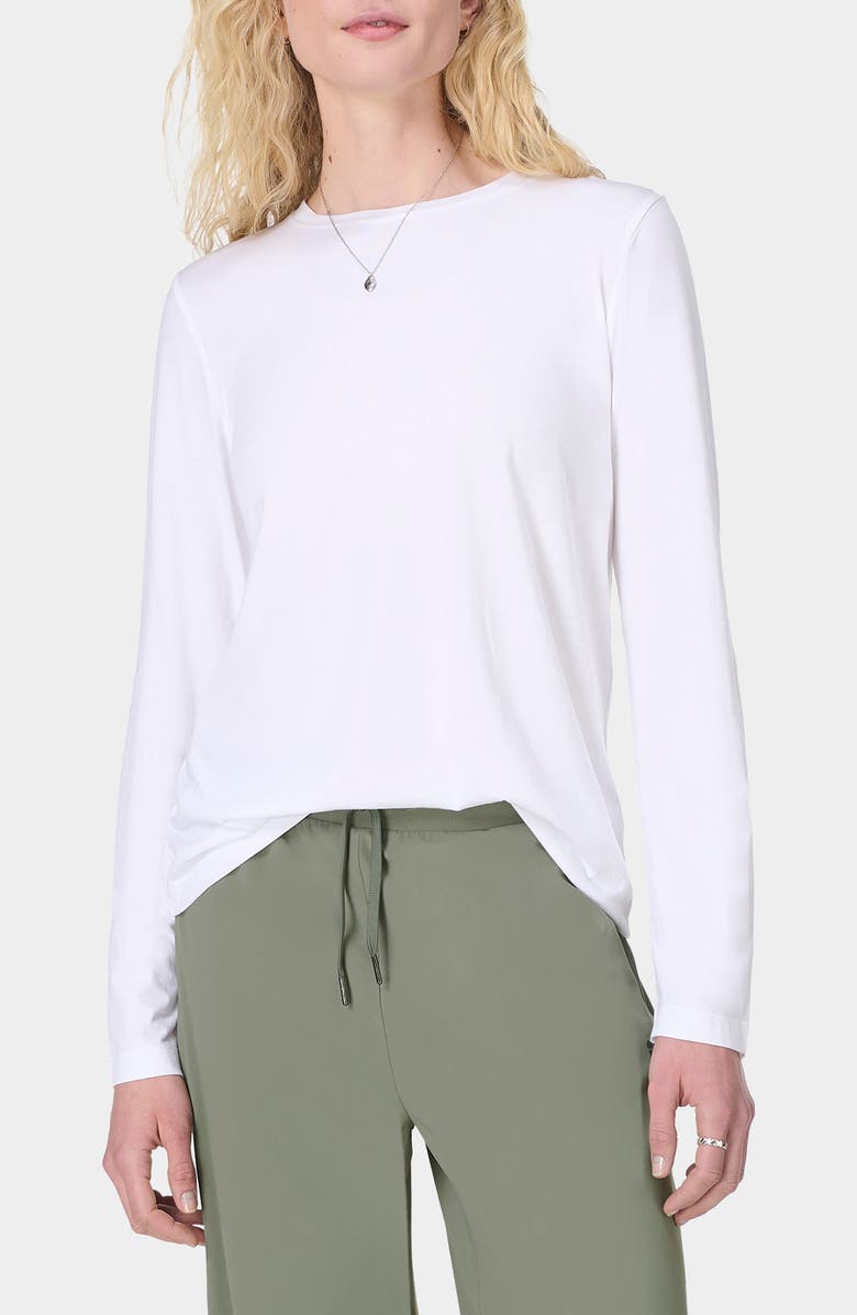 Sweaty Betty Essential Long Sleeve T-Shirt, Main, color, White