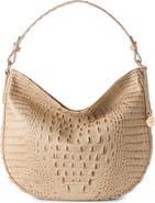 Brahmin Small Kathleen Croc Embossed Leather Shoulder Bag