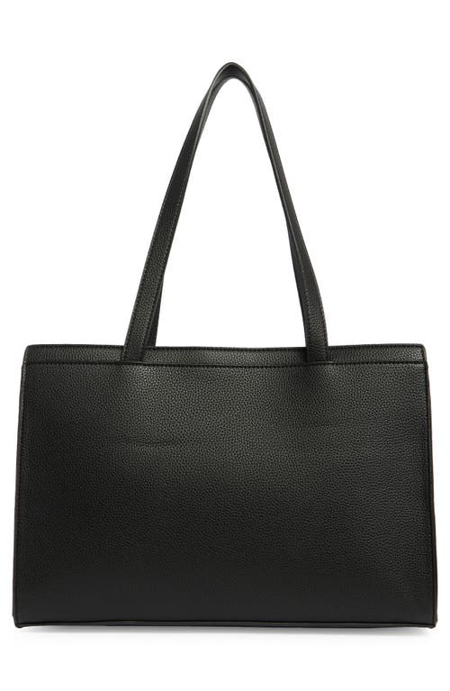 T Tahari Zip Top Work Tote In Black