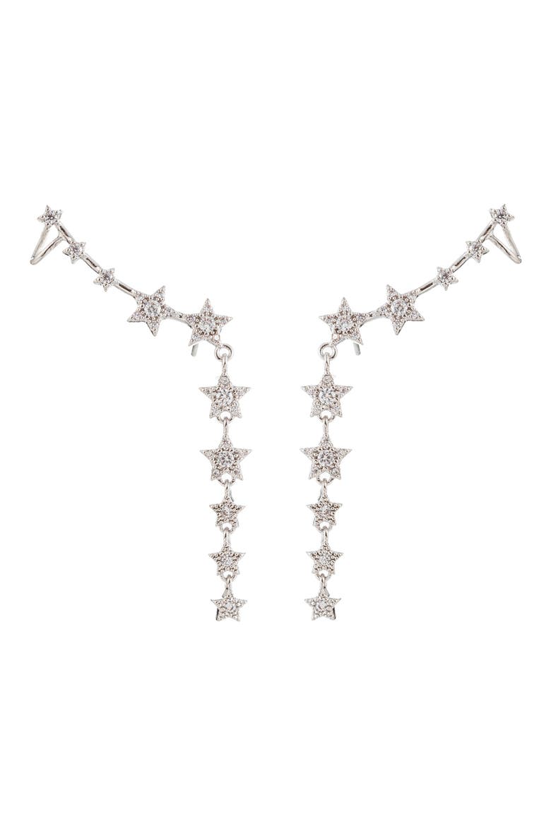 Suzi Cubic Zirconia Ear Crawlers, Main, color, GOLD