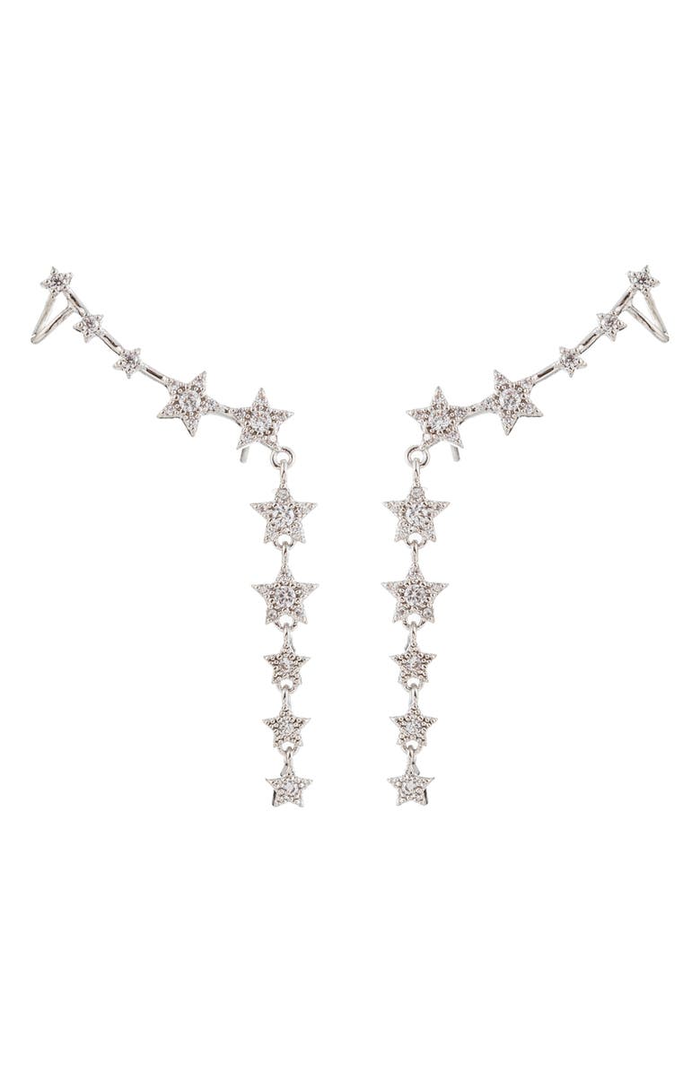 EYE CANDY LOS ANGELES Suzi Cubic Zirconia Ear Crawlers, Main, color, 