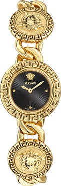 Versace La Greca Stud Icon Two-Tone Bracelet Watch, 28mm