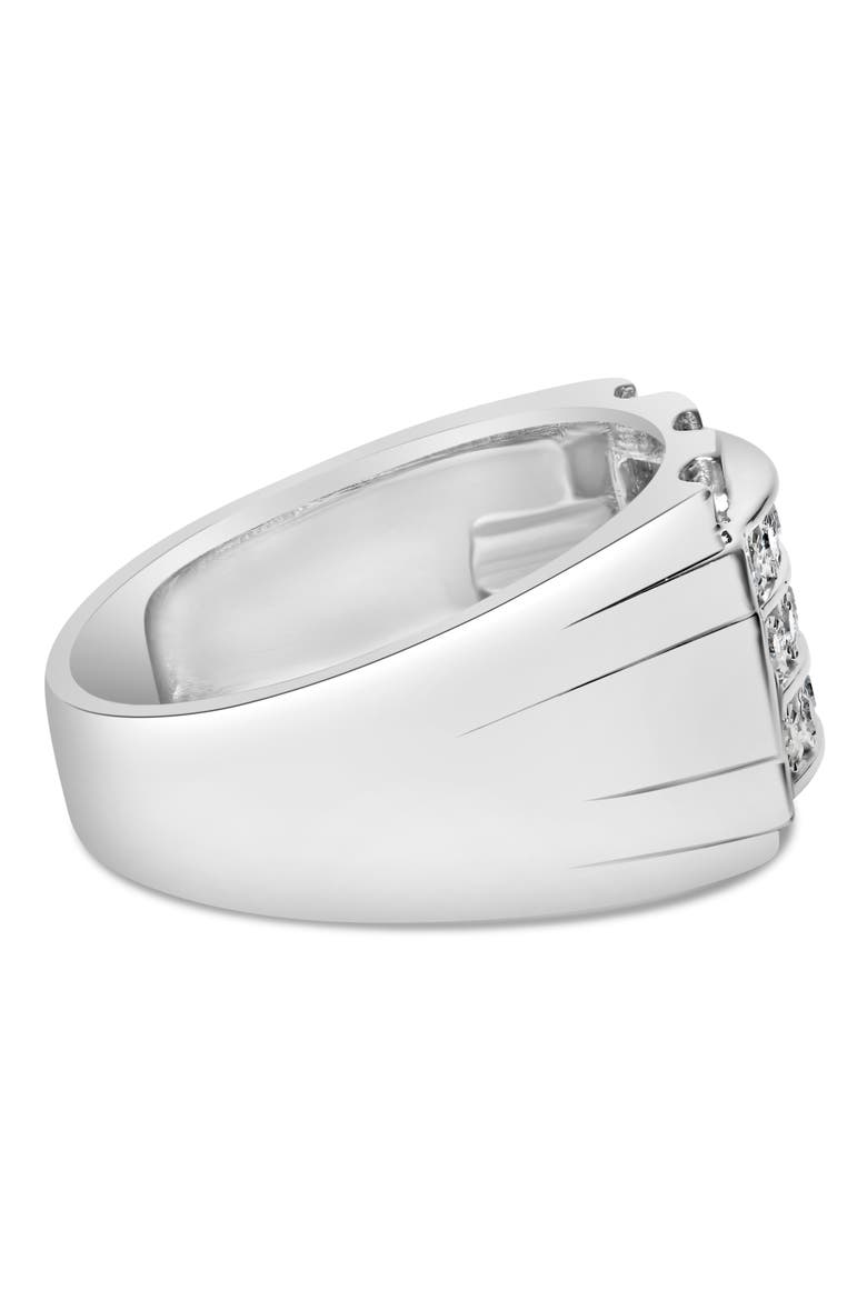 Men's Silver 1/4 Cttw Diamond Three Row Channel Band Ring, Alternate, color, Silver