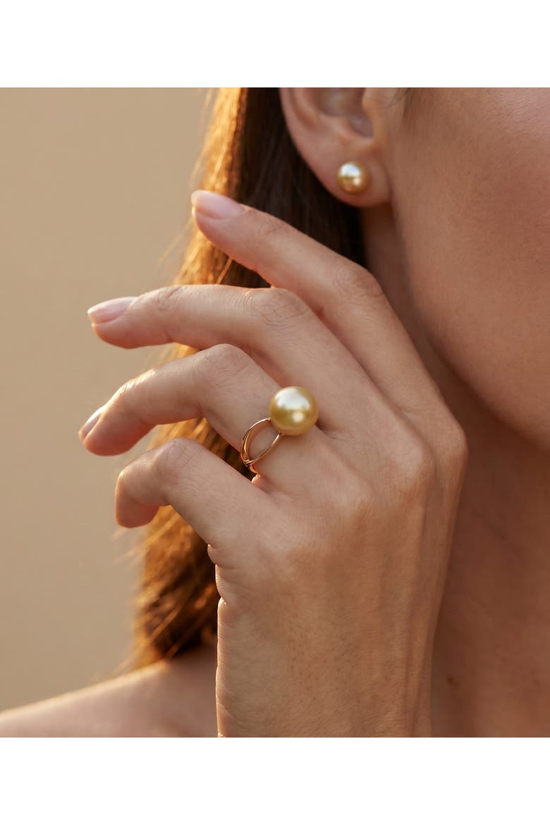 Golden South Sea Pearl Lana Ring, Alternate, color, Yellow Gold