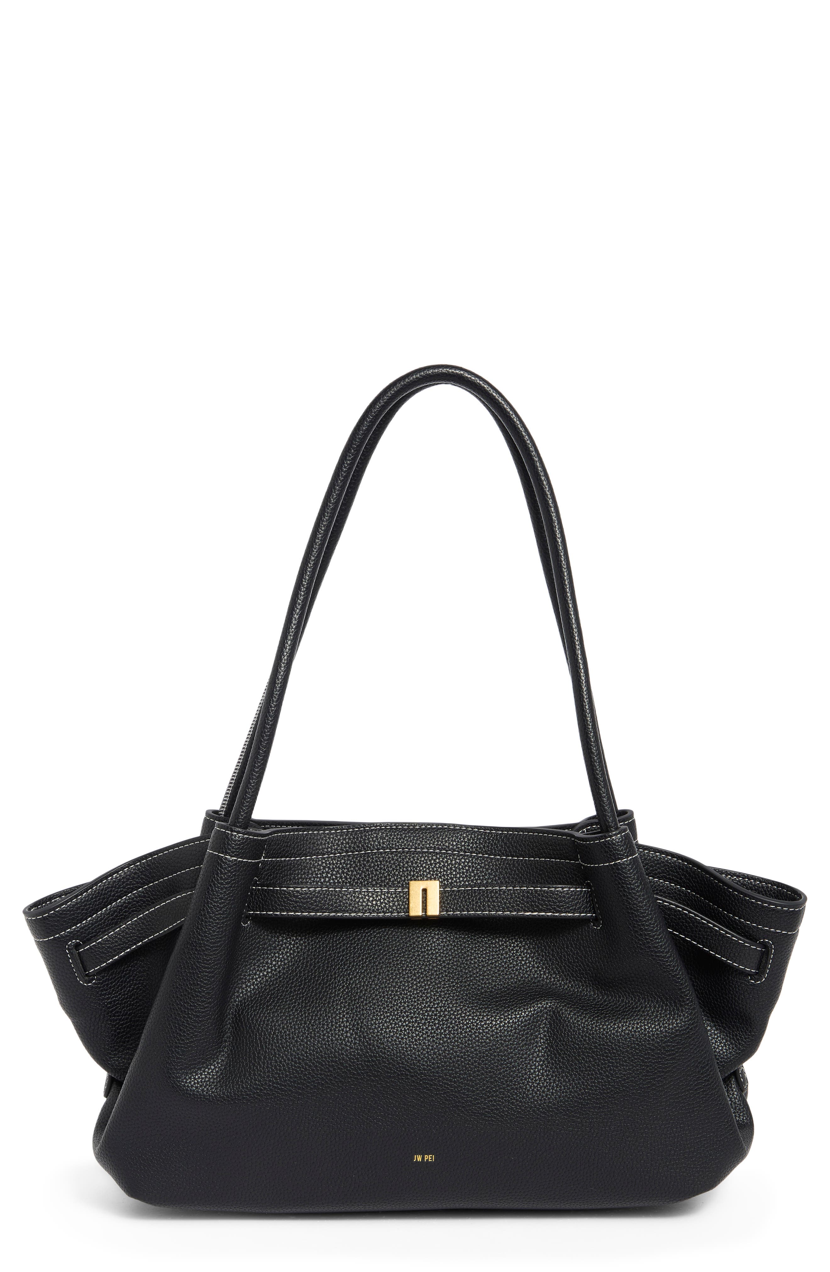 Hana Wide Faux Leather Tote