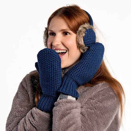 Nirvanna Designs Kent Mittens In Blue