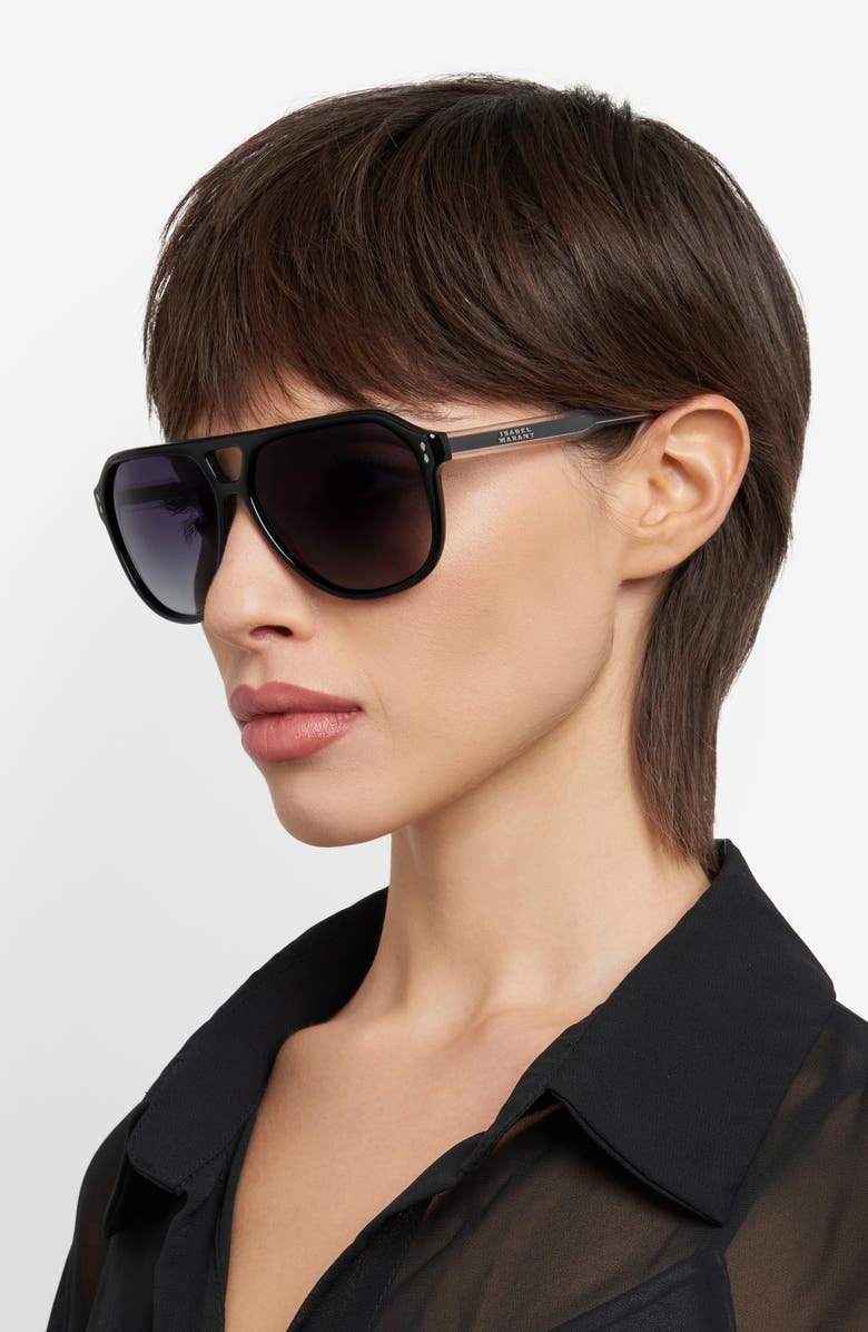 Isabel Marant 60mm Gradient Pilot Sunglasses, Alternate, color, 