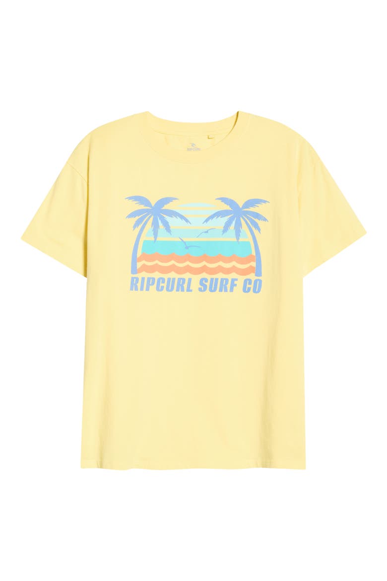 Malibu Relaxed Graphic T-Shirt, Alternate, color, LEMON