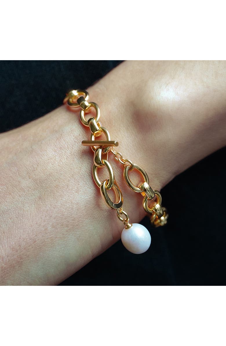 Dean Davidson Florence Freshwater Pearl Charm Chain Bracelet, Alternate, color, 