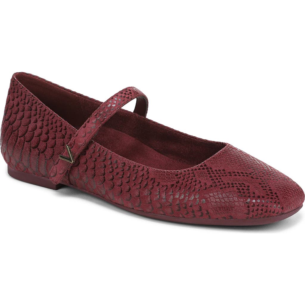 Vionic Alameda Mary Jane Flat In Red