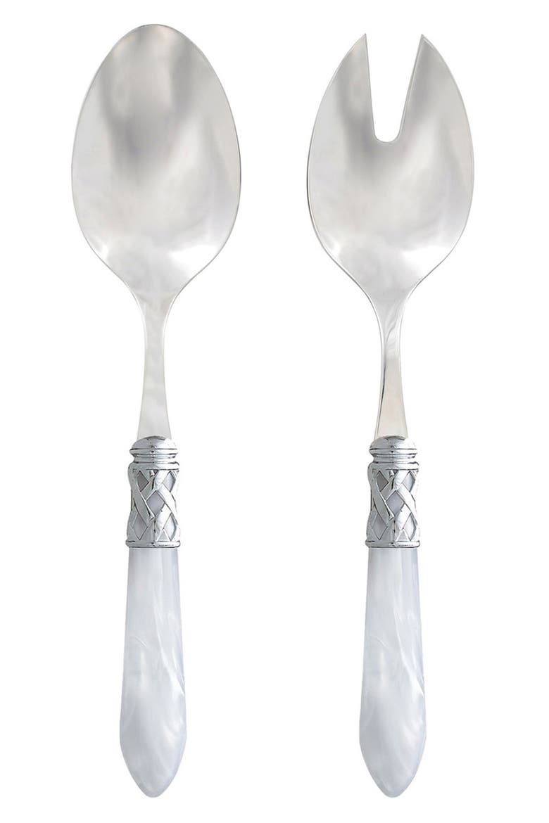 Aladdin Two-Piece Salad Servers, Main, color, WHITE