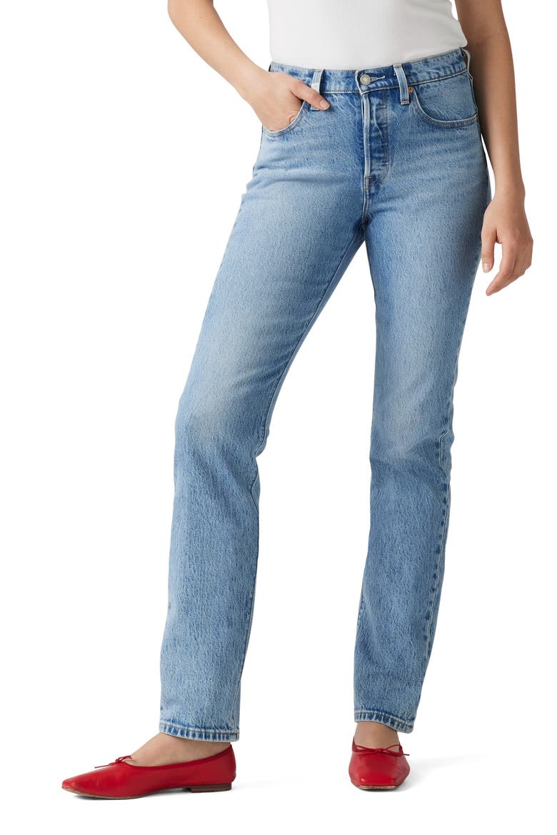 501 '90s High Waist Straight Leg Jeans, Main, color, HOLLOW DAYS