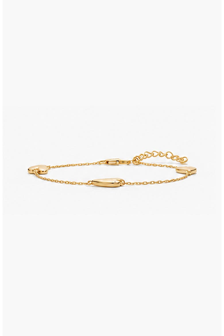 Love Heart Mini Chain Bracelet in Gold, Alternate, color, Gold