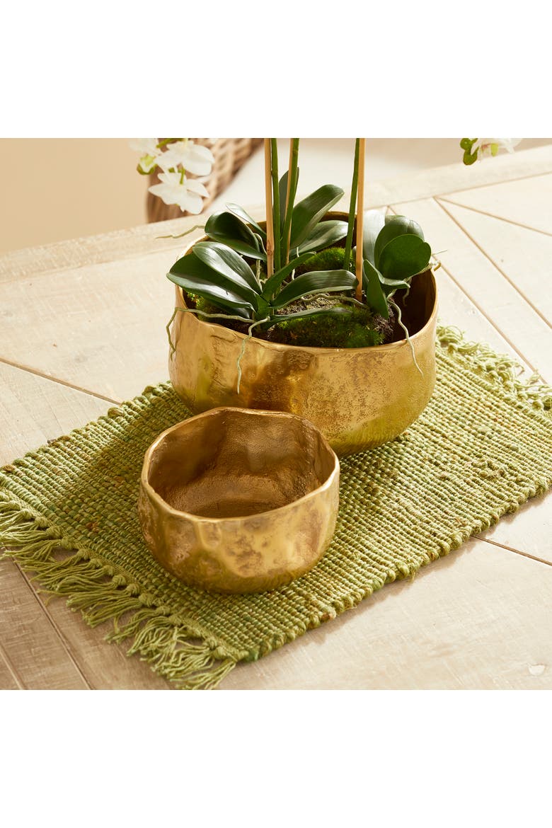 Amelia Cachepots, Set of 2, Alternate, color, Gold
