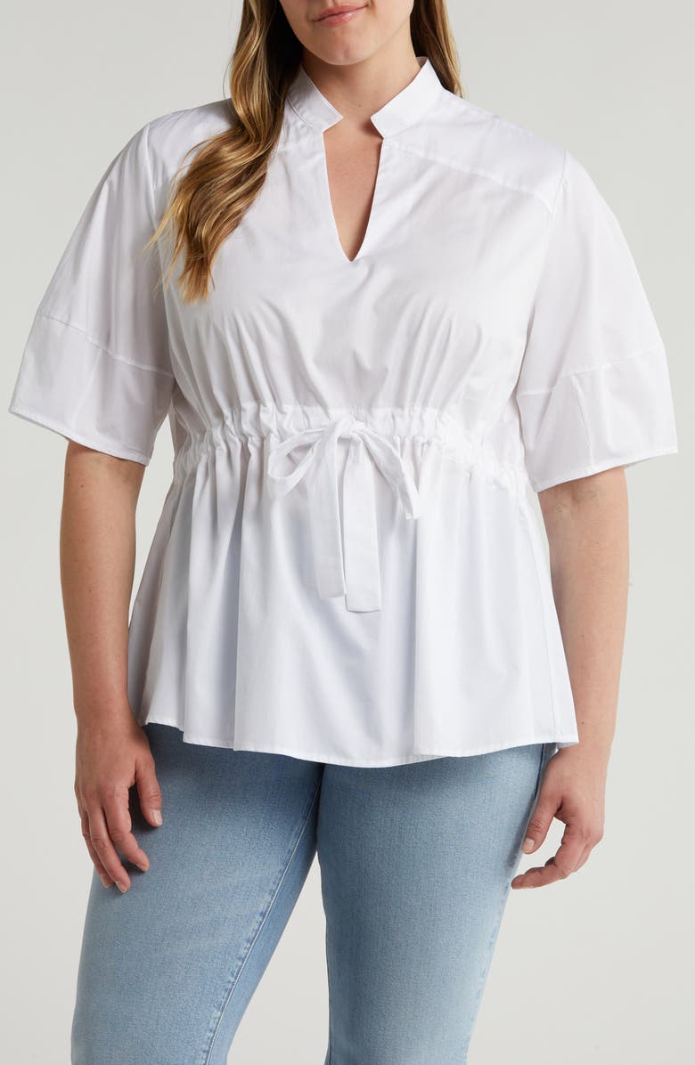 HARSHMAN Nina Tie Waist Cotton Top, Main, color, 