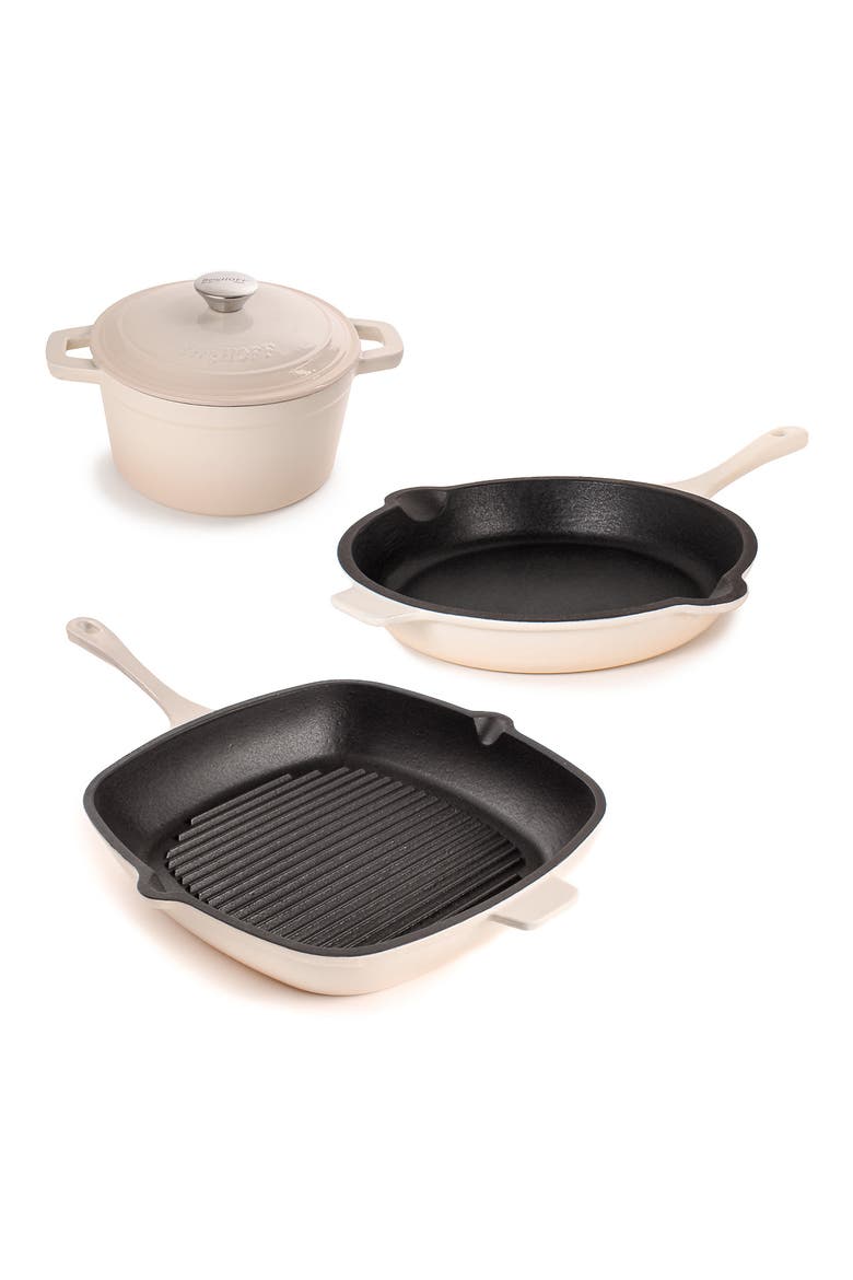 Neo 4-Piece Cast Iron Set, Main, color, WHITE