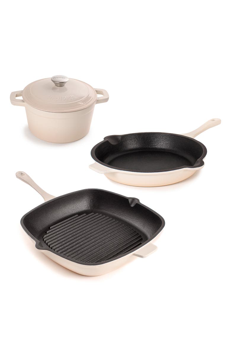 BergHOFF Neo 4-Piece Cast Iron Set, Main, color, White