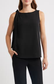 Anne Klein Tie Shoulder Sleeveless Top
