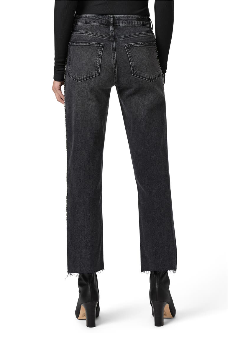 Mason Rhinestone Ankle Straight Leg Jeans, Alternate, color, GLITZ BLACK EMBELLISHED