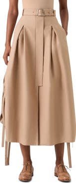 Akris Cotton Double Face Midi Skirt