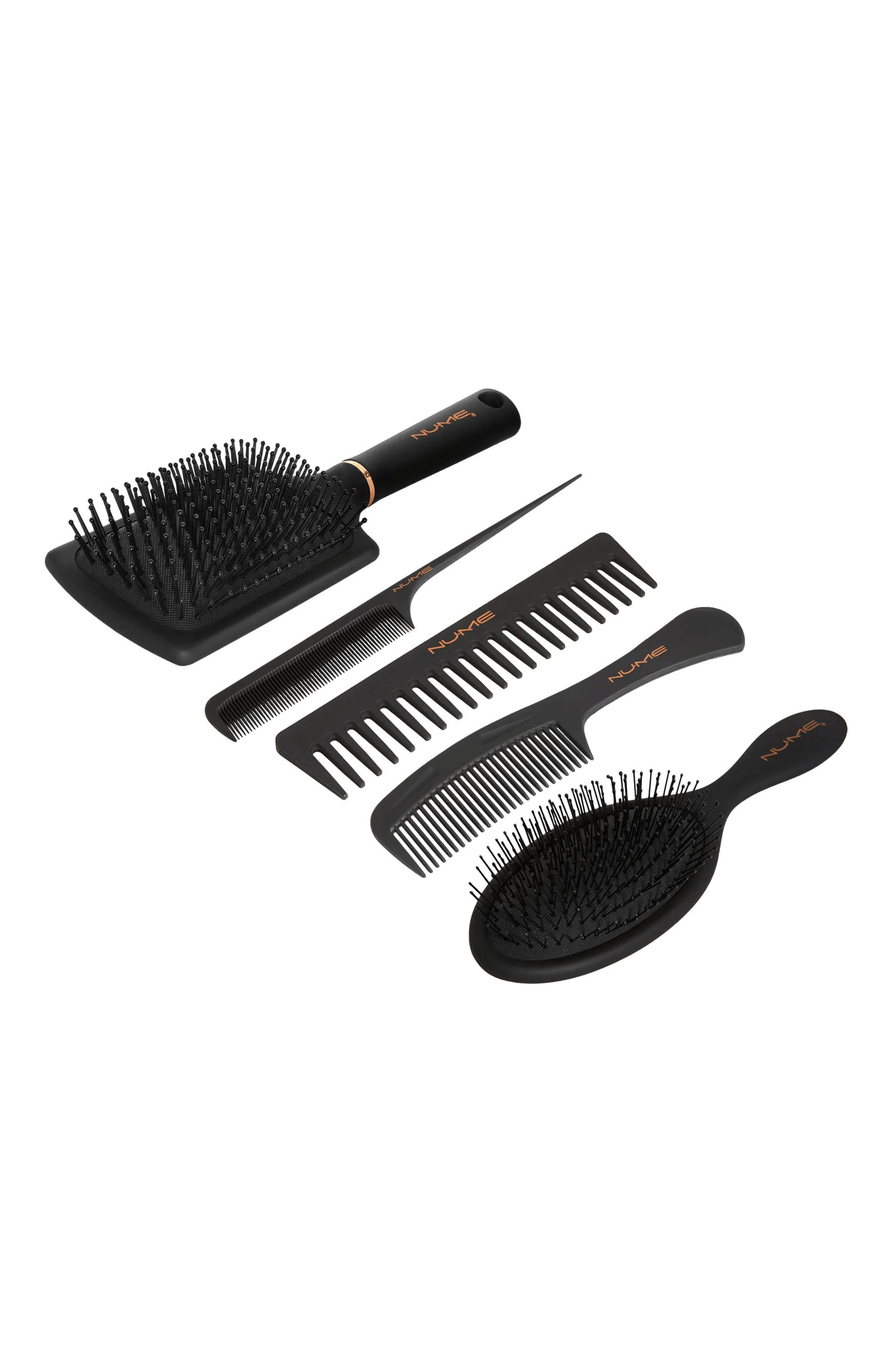 NUME Complete Brush & Comb Set in Black 