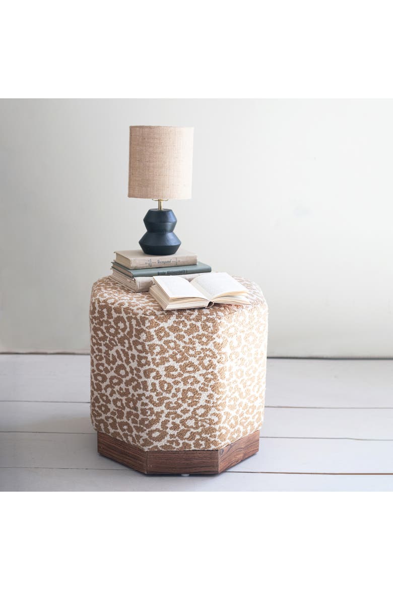 Stool / Ottoman with Base, Main, color, Brown