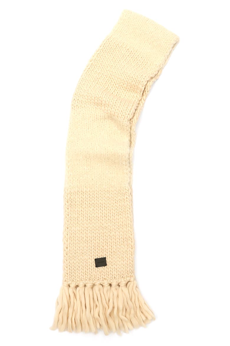 Mix Yarn Handk-Knit Scarf, Alternate, color, SAND BEIGE