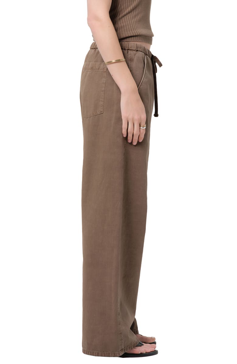 Citizens of Humanity Aurora Pull-On Cotton & Hemp Pants, Alternate, color, Cocoa Md Brwn