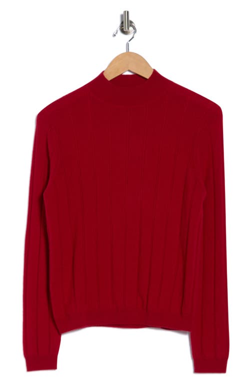 Bruno Magli Wide Rib Wool & Cashmere Sweater In Red