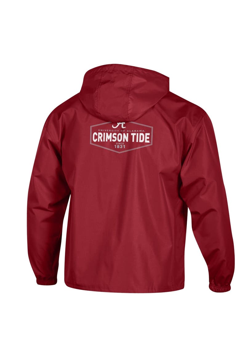 Men's Champion Crimson Alabama Crimson Tide Delay Packable Half-Zip Jacket, Alternate, color, Crimson