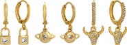 EYE CANDY LOS ANGELES Set Of 3 Jackson Cubic Zirconia Drop Earrings